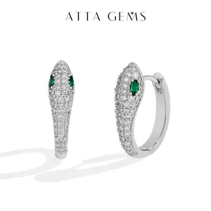 ATTAGEMS 925 Sterling Silver Lab-Created Moissanite Round Earrings for Women Daily Work Party Travel Luxurious Gift for Women E057, Studs Earrings summerwins