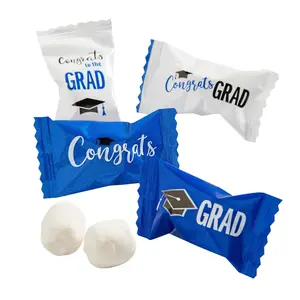 14 oz. Graduation-Themed Buttermints in Blue Wrappers - 108 Pc.