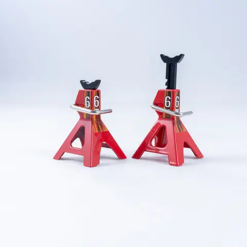 1:10 Scale Adjustable Metal Simulation Jack Accessory for Off-Road & High-Speed RC Vehicles, Building Toys, Toy Gifts (Color Shipped Randomly)