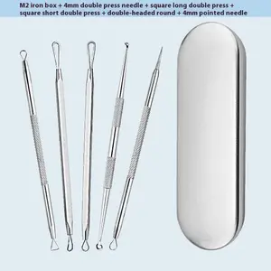 Stainless Steel Acne Clip & Pimple Needle Set, Blackhead & Whitehead Remover Tools, Multi-Piece Beauty Skincare Kit