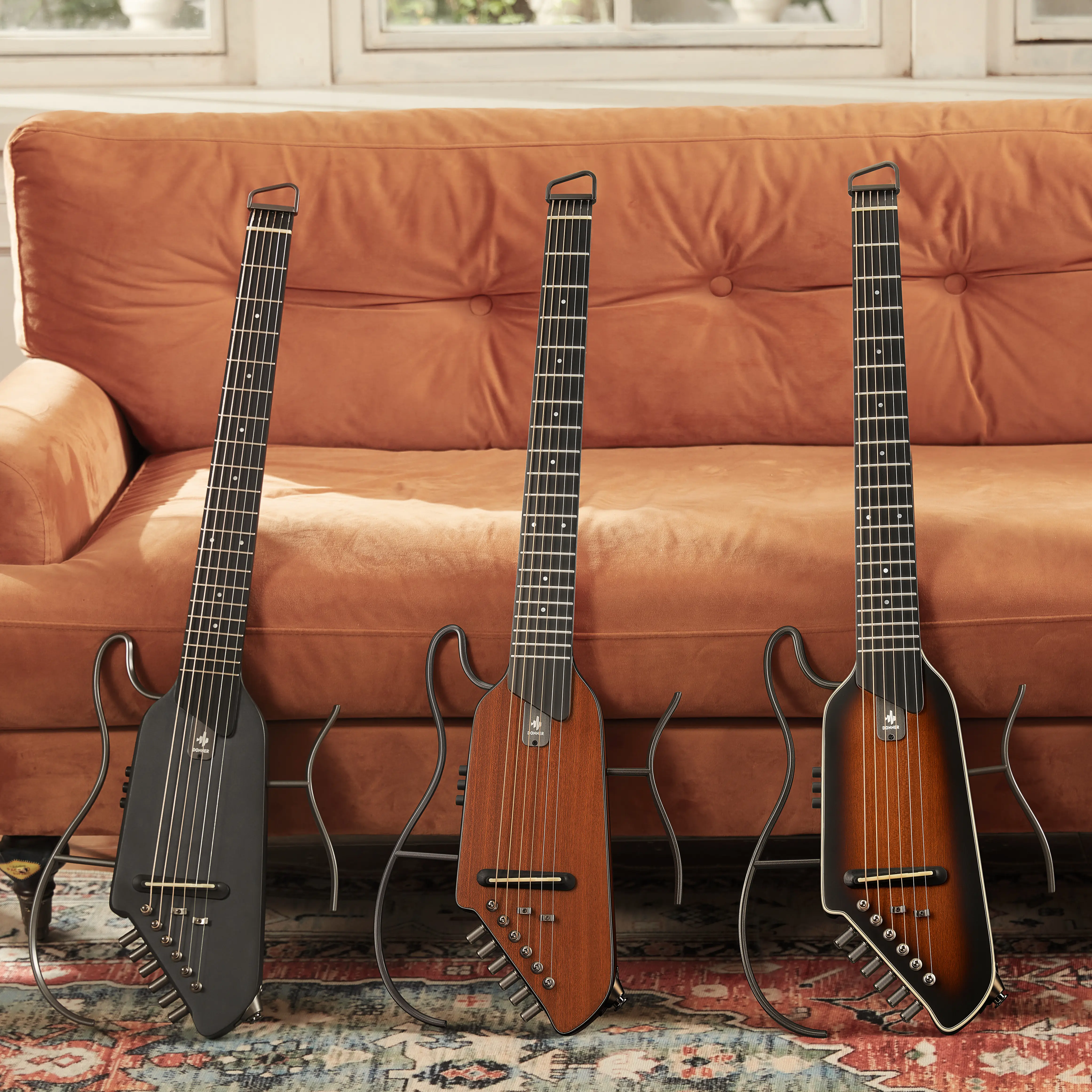 Donner HUSH-I EVO2 Acoustic-Electric Guitar Kit - Upgraded Travel Kit with Piezo Pickup, Premium Durability, Instant Tool-Free Assembly, Integrated Tuner & Magnetic Tools, Low-Battery Alerts for Silent Practice