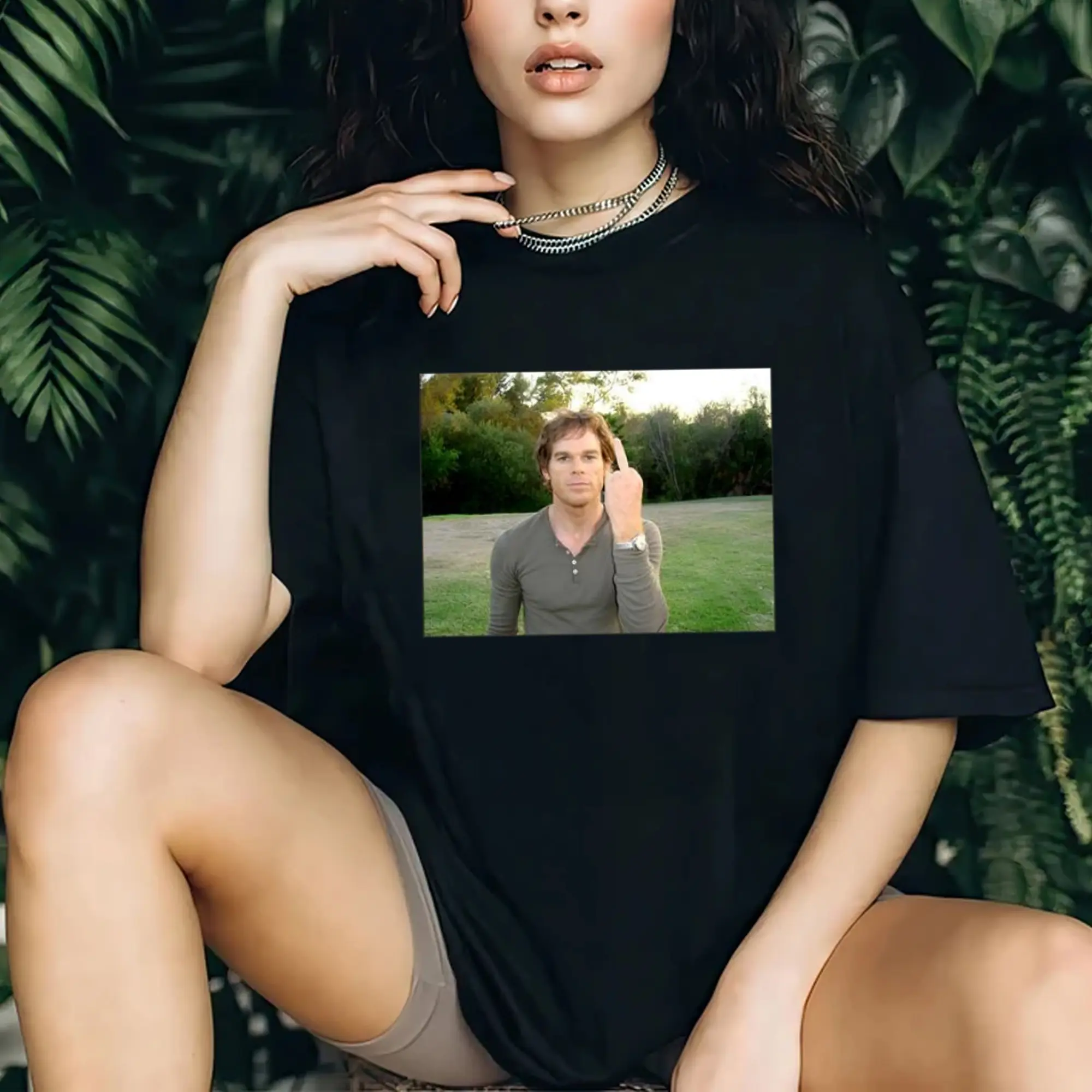 Dexter Morgan Shirt, Middle Finger Tee, Dexter Meme Funny T-Shirt, Movies Lovers Casual Clothing Fabric Menswear Top Fleece, Gift For Him.