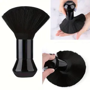 Professional Barber Neck Duster Brush, Hair Cutting Sweep Brush, Salon Styling Hairbrush Tools, 1pc Black Hair Cleaning Brush for Hairdressers, Antistatic Barber Shop Neck Dusting Brush