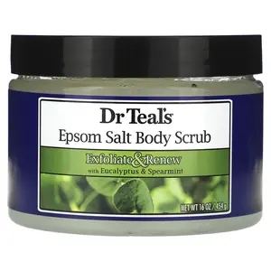 Dr. Teal's Epsom Salt Body Scrub, Eucalyptus & Spearmint, 16 oz (454 g)
