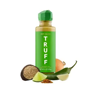 TRUFF Jalapeño Lime Hot Sauce, Gourmet Hot Sauce with Black Winter Truffles, Green Jalapeño Peppers, Black Truffle Oil, Unique Flavor Experience in a Bottle, 6 oz.