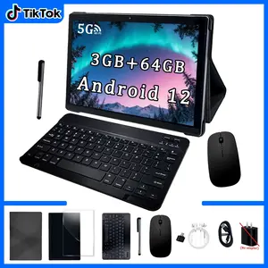 Android Tablet PC, 3gb RAM 64GB Storage (expandable), Touchscreen Display, 5g WiFi Wireless Connection, Includes Keyboard & Pen, Learning Entertainment Tablet