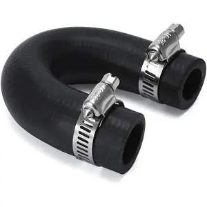 Heater Core Crossover Coolant Hose 5/8" End and 3/4" End with 2PCS Clamps for LS and LT