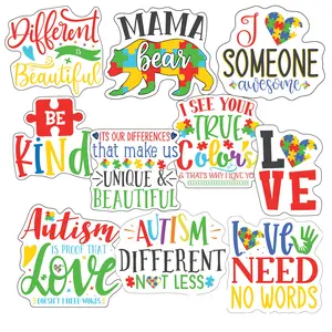 Autism Stickers, Ten Vinyl Stickers Supporting Autism, Great Autism Gift, Decorative Stickers