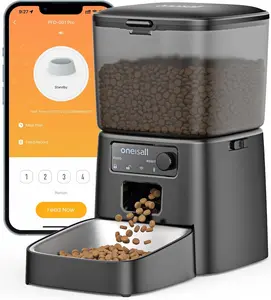 oneisall Automatic Cat Feeder, WiFi Cat Food Dispenser with App Control, Auto Cats Feeder Automatic for Dry Food, Smart Pet Food Dispenser with Portion Control for Small Pets Indoor