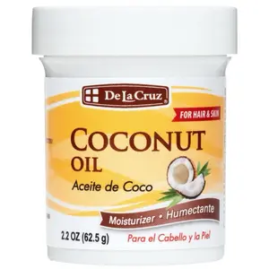 De La Cruz Coconut Oil For Hair & Skin 2.2Oz Moisturizer Humectante Para el Cabello y la Piel