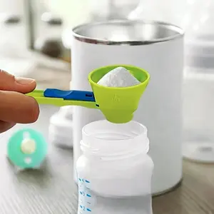 Protein Powder Measuring Spoon Funnel, Sliding Design, No Mess Protein Scoop, Suitable for Baby Formula, Milk Powder and Supplements, Kitchen Gadget Utensils, Kitchen Cooking Accessories, Christmas gift