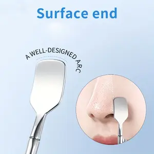 1pc Double-Ended Blackhead Remover, Blackhead Extractor, Heart-shaped beauty board, Facial Pore Cleanser, Exfoliator, and Massage Tool for Smooth Skin