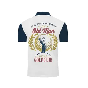 Men's Fashion Half Zip Polo Shirt Casual All-match Printed Short Sleeve Summer Men's Clothing