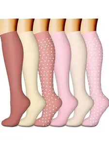 6 Pairs Compression Calf Socks – Breathable & Soft for Running, Gym Days & Daily Wear