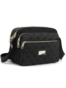 Fashionable Heart Embroidered Shoulder Bag,  Casual Matching Zipper Design Crossbody Bag for Women, Trendy Versatile Square for Work & Daily Life, Fashionable Patterned Bag