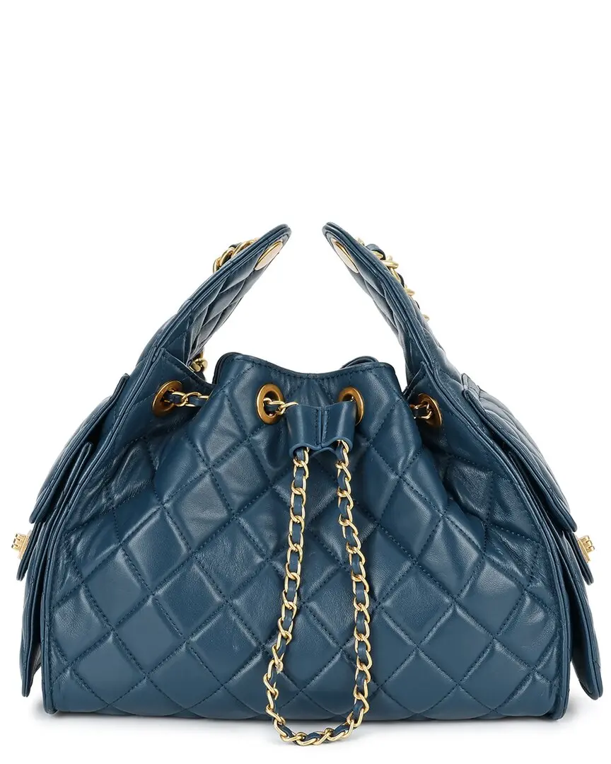 Tiffany & Fred Paris Quilted Leather Shoulder Bag