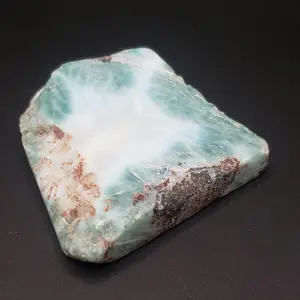Larimar Lapidary Stone 2.25 x 2.5 inches Raw Natural 76 grams Dominican Republic LAR75A