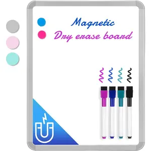 Small White Board Dry Erase, 14'' x 11''  Dry Erase Board, Mini Whiteboard with Markers for Students, Fridge, Wall, Locker