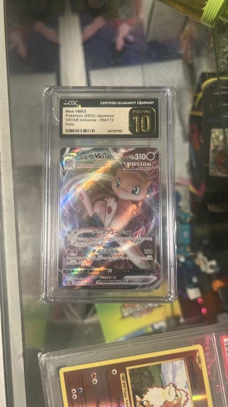 Mew Vmax black label CGC Minton 10