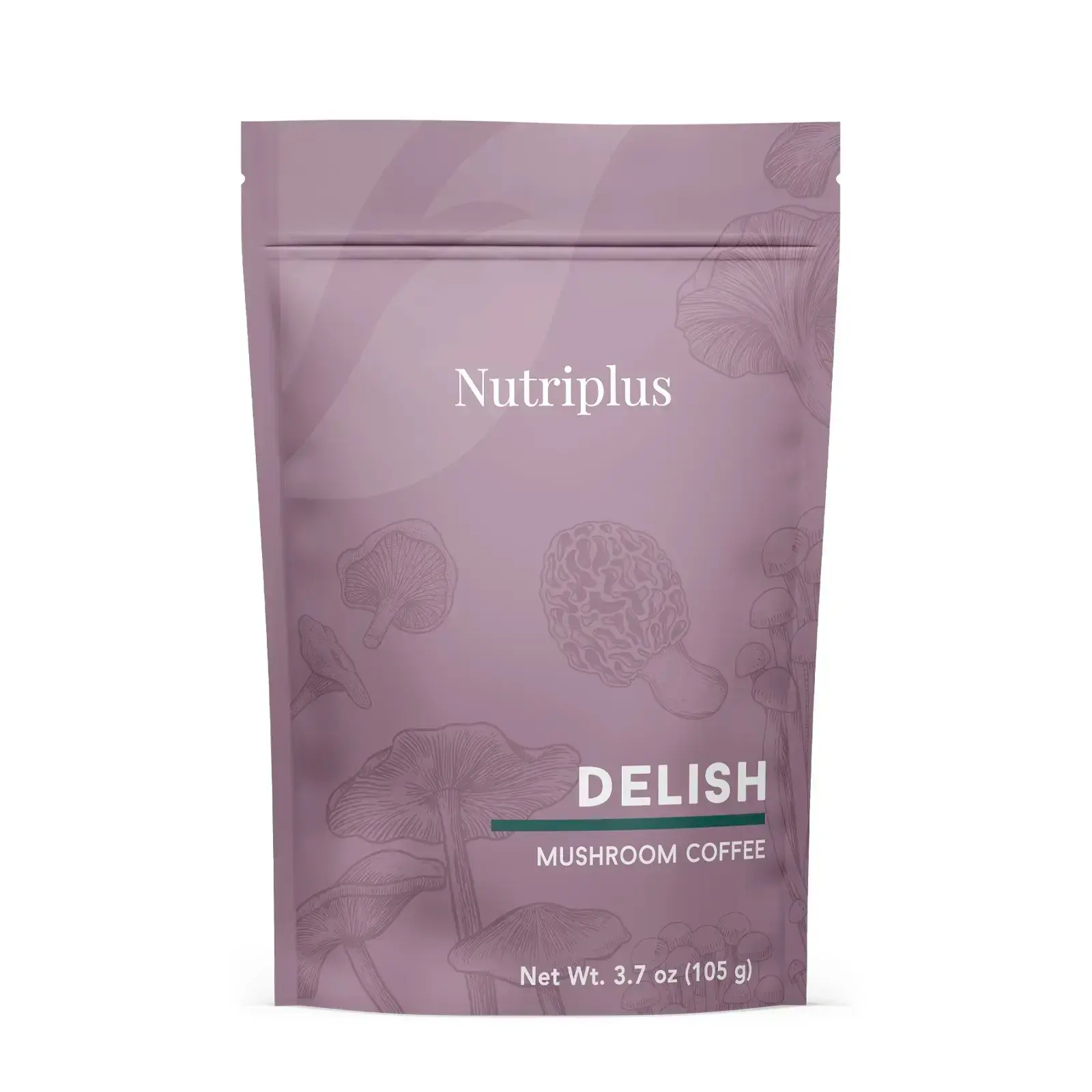 Nutriplus Delish Mushroom Coffee - 10 Concentrated Functional Mushrooms for Digestive Support & Mental Clarity 3.7 oz