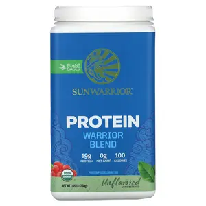 Sunwarrior Warrior Blend, Protein, Unflavored, 1.65 lbs (750 g)