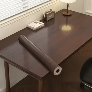 Vintage Wood Grain Desktop Contact Paper, Oil-Proof Waterproof Anti-Mold Removable Wallpaper, Kitchen Decor Home Accessories, Kitchen Counter