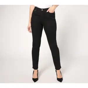 Denim & Co. Signature Regular Black Perfect Flex Pull-On Jean