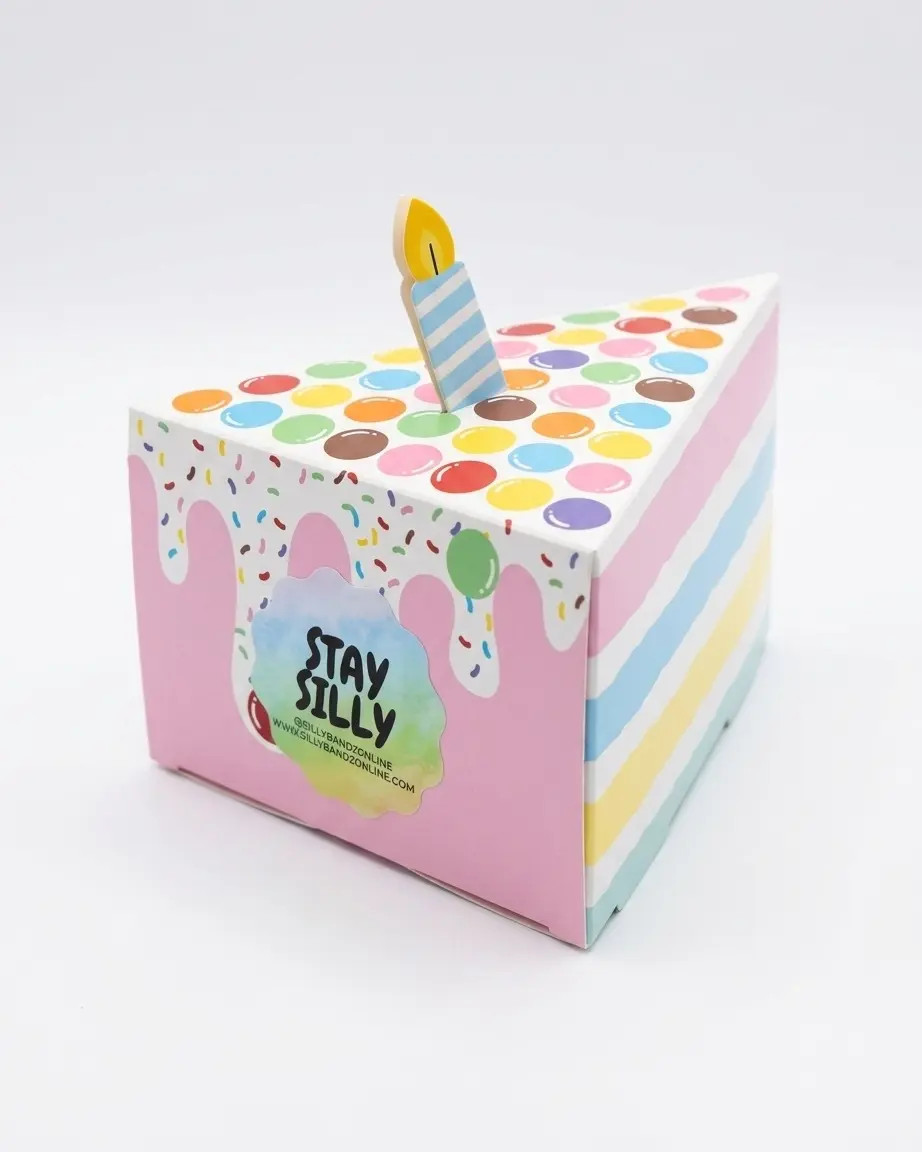 Sillybandz Cake Slice Box Filled w/ Bracelets