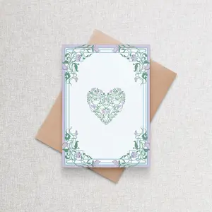True Work of Heart Purple | Greeting Card