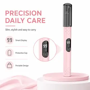 Elegant LED Nose Hair Trimmer, USB Rechargeable Precision Nose & Ear Hair Remover, Compact Travel Grooming Tool, Precise Trim