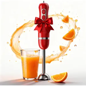 Immersion Blender Handheld, Corded Electric Blenders Portable Stick Mixer with 2 Mixing Speed and Stainless Steel Blades Emulsifier for Effortless Blending Soup, Smoothies, Puree or Baby Food