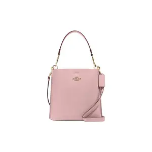COACH Mollie Bucket Bag in Pink Leather with Buckle Closure for Women