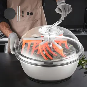 VEVOR Bud Leaf Bowl Trimmer, 19 in Manual Bud Trimmer, with Sharp Stainless Steel Blades, Visual Cutting, Wet Dry Hydroponic Cutting Machine, Twisted Spin Cut for Plants Leaves Buds Flowers