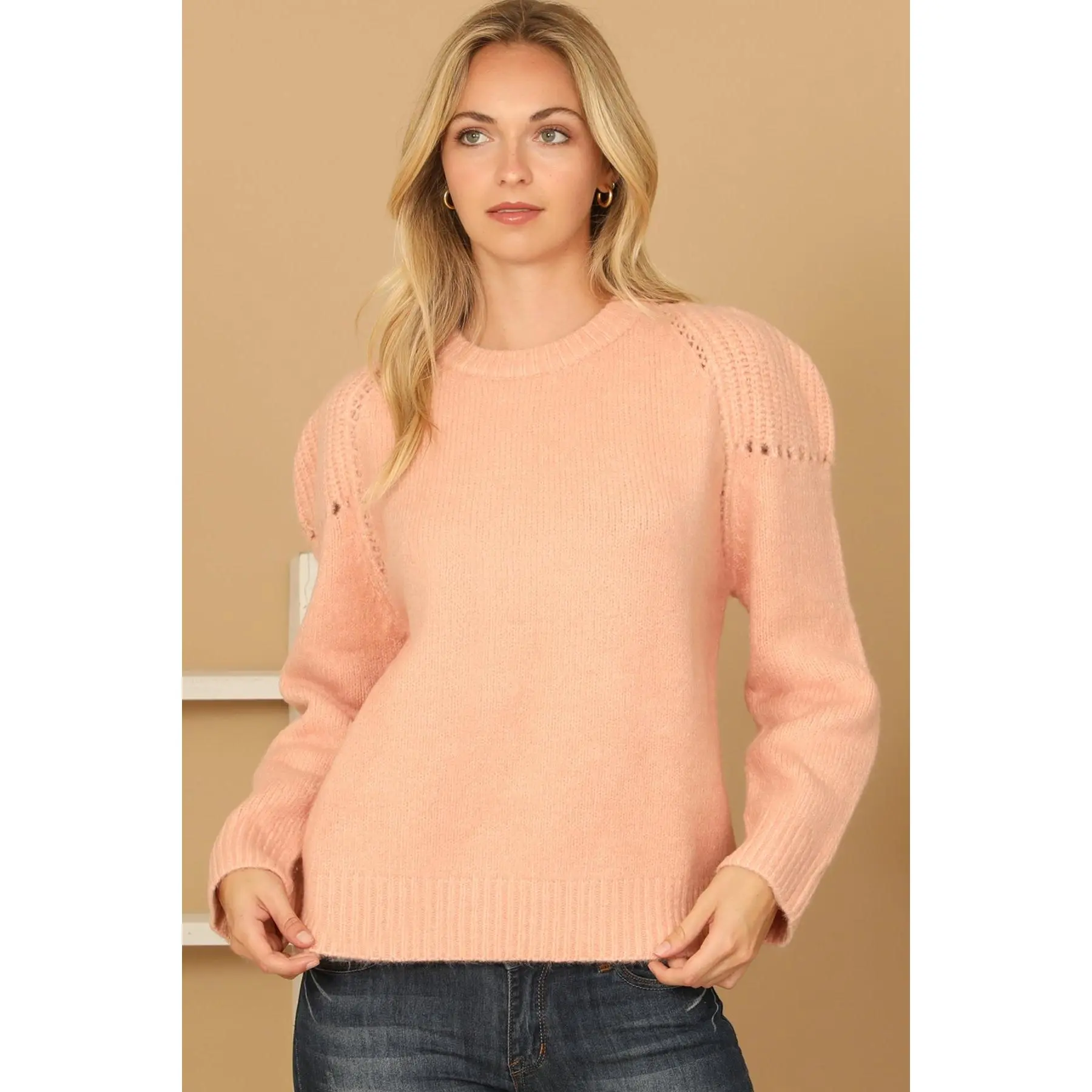 Blush Puff Sweater