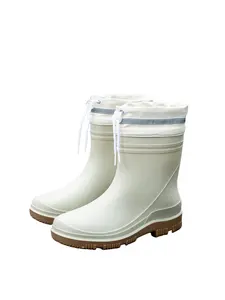 Men's PVC Rain Boots, Waterproof Wellington Boots, Waterproof Ankle-Length Protective Shoes, Chemical Resistant Non-Slip Outdoor Work & Gardening