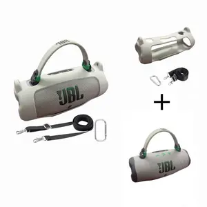 for JBL Charge 6 Waterproof Portable Bluetooth Speaker Silicone Case,Soft Protective Sleeve Cover with Shoulder Strap for JBL Charge 6 Speaker，This product comes with a protective case and a speaker. IP68 waterproof & dustproof 1m drop proo