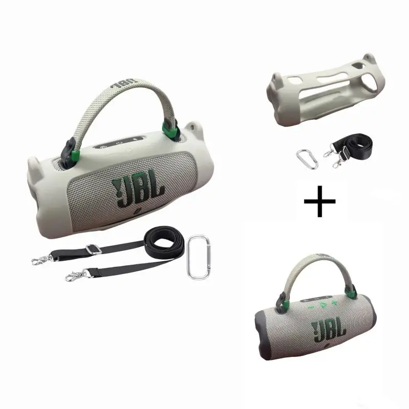 for JBL Charge 6 Waterproof Portable Bluetooth Speaker Silicone Case,Soft Protective Sleeve Cover with Shoulder Strap for JBL Charge 6 Speaker，This product comes with a protective case and a speaker. IP68 waterproof & dustproof 1m drop proo