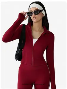Women's Long Sleeve Yoga Jacket, Slim Fit Workout Outerwear, Casual Gym Running Sport Coat, Comfortable & Stylish Design, Lightweight Sports Jacket
