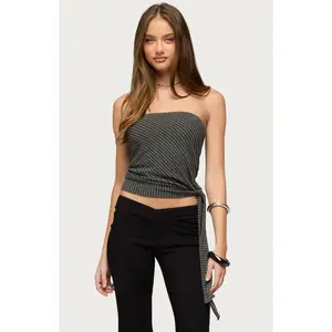 Edikted Women's Margotte Striped Strapless Top