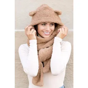 Aili's Corner Teddy Bear Hooded Scarf