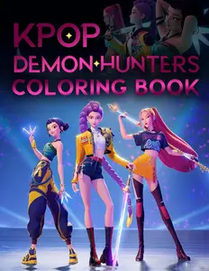 KPOP DEMON HUNTERS ACTIVITY BOOK: A FAN-MADE UNOFFICIAL WORK: Word search puzzles, Quizzes, Fun Facts and cute chibi style coloring pages inspired by the show
