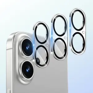 3-Pack Tempered Glass Camera Lens Protector for Apple iPhone Series 17-11, HD Clear Full Coverage Anti-Drop Phone Lens Film, Easy Install