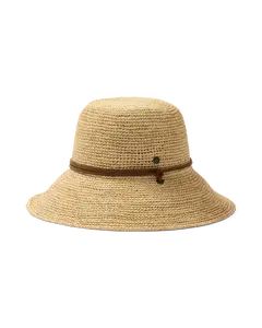 Hemlock Hats Bondi Packable Raffia Bucket | Natural