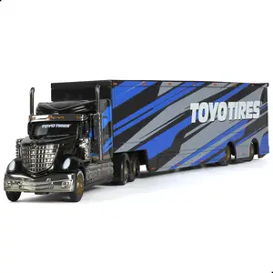 Maisto 1:64 Scale International Lonestar Diecast Metal Truck Model, Operable Rear Cargo Box, Sapphire Blue Metallic Paint, Hobby Collection