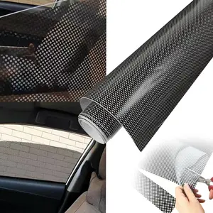 Car Window Privacy Film, Universal Automotive Privacy Grill Mesh Vinyl Film, Self Adhesive Privacy Protecting Decals Film, Car Accessories