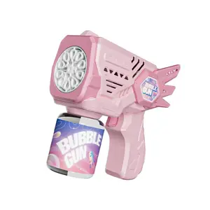 Magical Multi-Hole Handheld Bubble Machine Safe Non-Toxic Outdoor Party Essential Perfect Birthday Gift 80ml Bottle (Electric No Batteries)