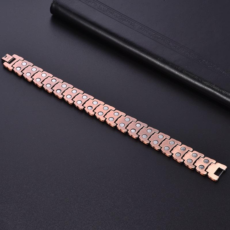 Red Copper Magnetic Bracelet for Men, 3500 Gauss Vintage Braided Bangle, Adjustable Health Bracelet for Wrist Joint Relief, Father's Day Gift for Dad