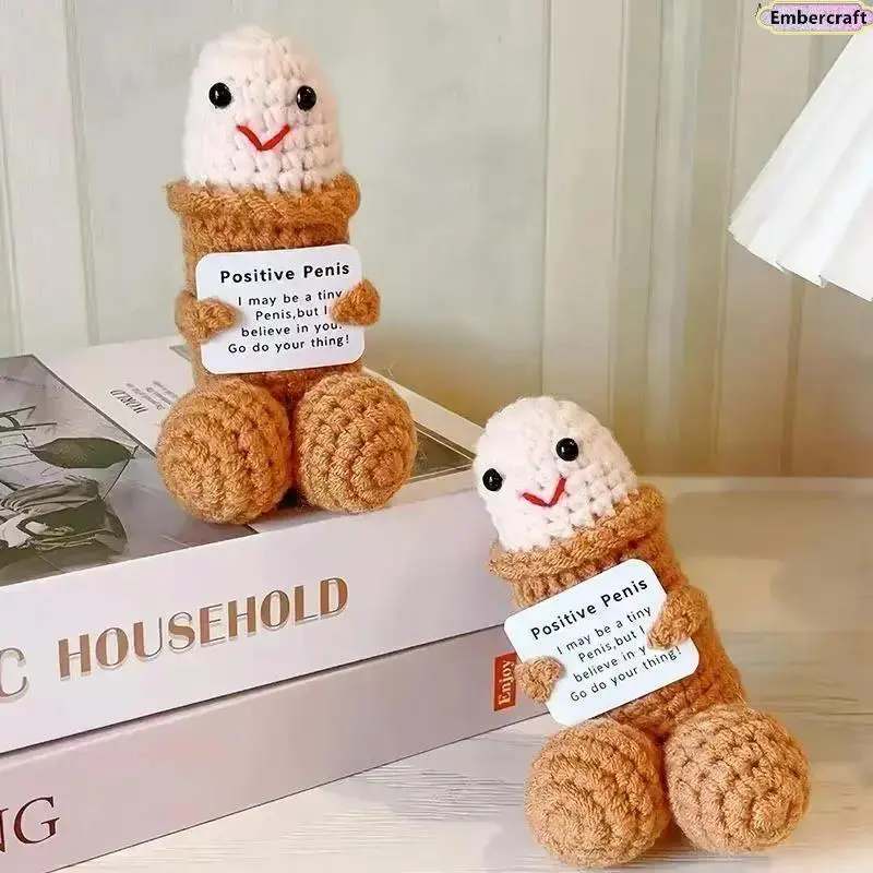 Handmade Crochet Animal Plushies, Soft Cuddly Gift for Boyfriends, Funny Emotional Support Pocket Hug, Anniversary Gift for Him & Desk Decor, Crochet Animals, Gifts For Boyfriend