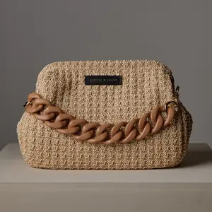 Raffia Paloma Shoulder Bag