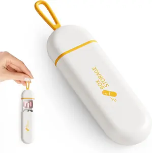 Portable Pill Organizer, Waterproof Travel Pill Case, Compact Medicine Box for Daily Use